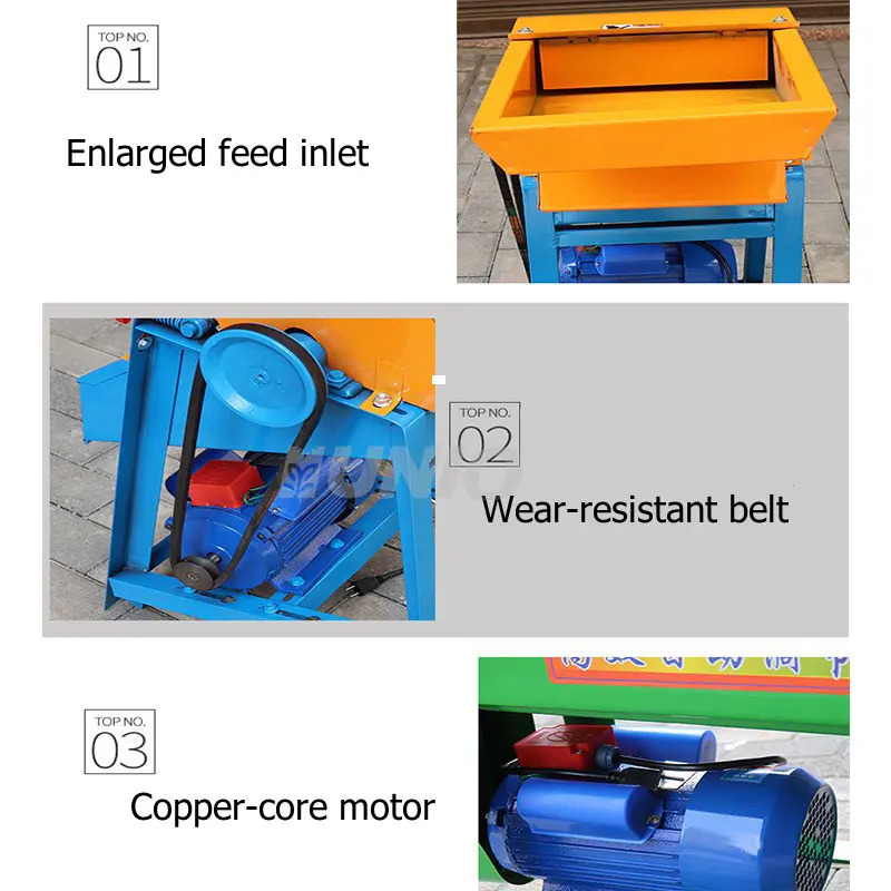 Corn Sheller Machine - Output 1000 Kg/H Portable High Productivity