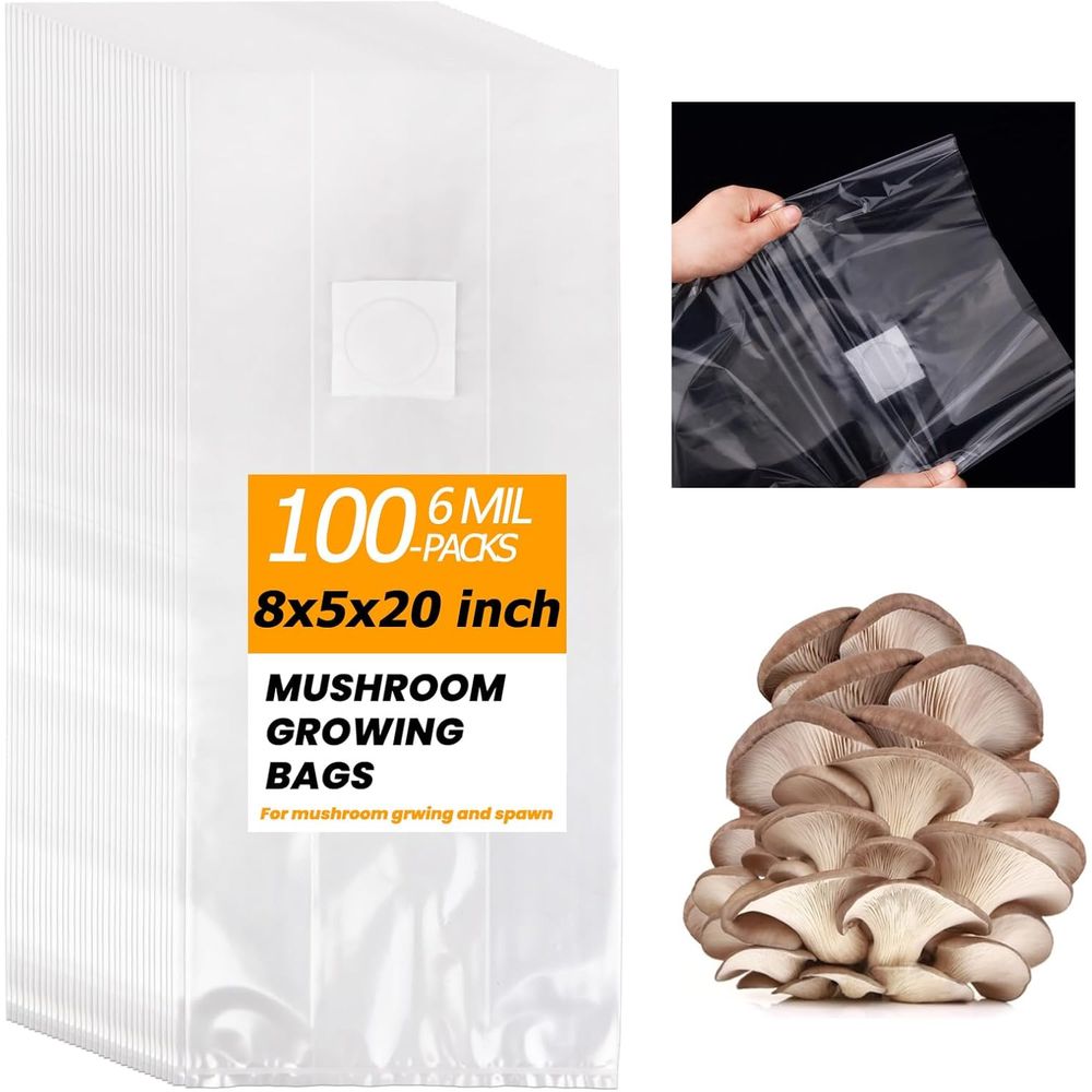 Mushroom Spawn Bag - 100PCS Mushroom Planting Kit - 8520